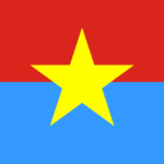 Drapeau du Front National de Liberation du Sud-Vietnam